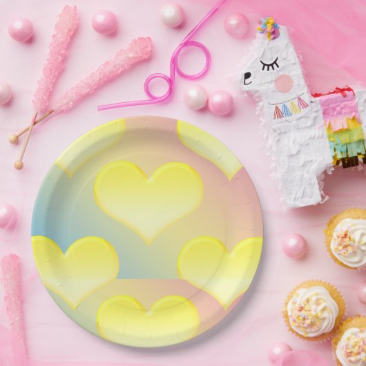 ハートプレート ペーパープレート (パーティー)