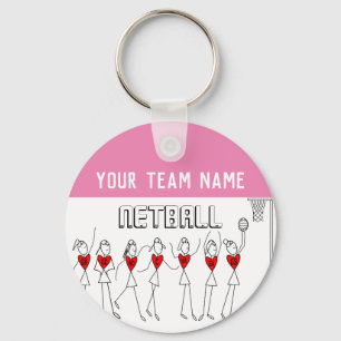 ハートプレーヤーがNetballチームを位置づける キーホルダー
