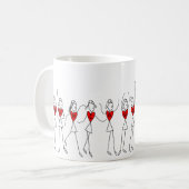 ハートプレーヤーの位置のおもしろいなネットボールの引用文 コーヒーマグカップ (正面左)