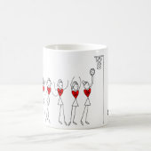 ハートプレーヤーの位置のおもしろいなネットボールの引用文 コーヒーマグカップ (中央)