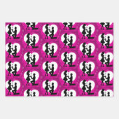 ハートプロポーズ シルエットコレクション ラッピングペーパーシート (正面3)