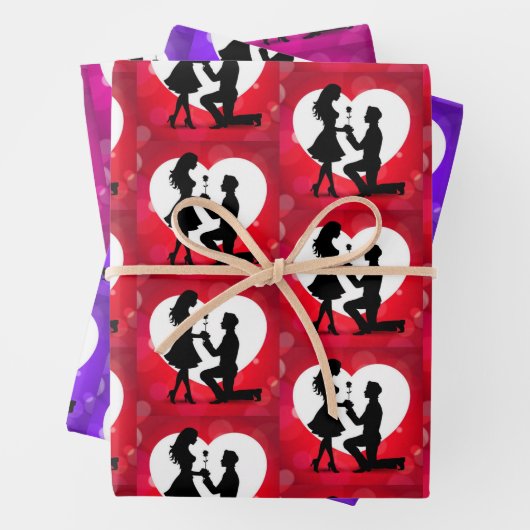 ハートプロポーズ シルエットコレクション ラッピングペーパーシート (インサイチュ)