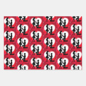 ハートプロポーズ シルエットコレクション ラッピングペーパーシート (正面)