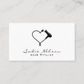 ハートヘアドライヤー美容師サロンツール美しい 名刺 (正面)