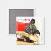 ハートヘッドティルト磁石(正方形) マグネット (正面/裏面)