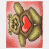 ハートベアフリースブランケット フリースブランケット (正面)