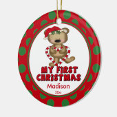 ハートベアベビー初めてのクリスマスオーナメント セラミックオーナメント (左)