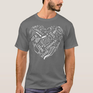 ハートベイカー菓子屋ベーキング器葉巻 Tシャツ