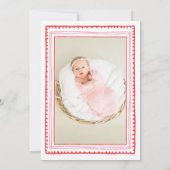 ハートベビーガールsipとseeウェルカムベビー 招待状 (裏面)