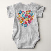 ハートベビーワンピース ベビーボディスーツ (裏面)