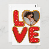 ハートベビー写真誕生発表記念LOVE ポストカード (正面/裏面)