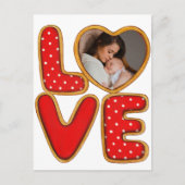 ハートベビー写真誕生発表記念LOVE ポストカード (正面)