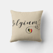 ハートベルギー枕ベルギー国旗 クッション (裏面)
