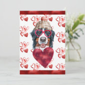 ハートベルネーズマウンテンドッグラバーバレンタインギフト シーズンカード (スタンド正面)