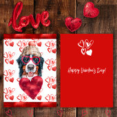 ハートベルネーズマウンテンドッグラバーバレンタインギフト シーズンカード