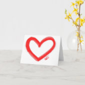 ハートペイント カード (黄色い花)