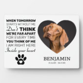 ハートペット記念碑 | Remembrance Dog Keepsake フォトプラーク (正面)