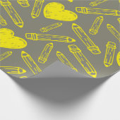 ハートペンシルスクール：シームレスラッピング紙 ラッピングペーパー (角)