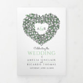 ハートホワイトチューリップのインクの物語の結婚献身 三つ折りプログラム (カバー)