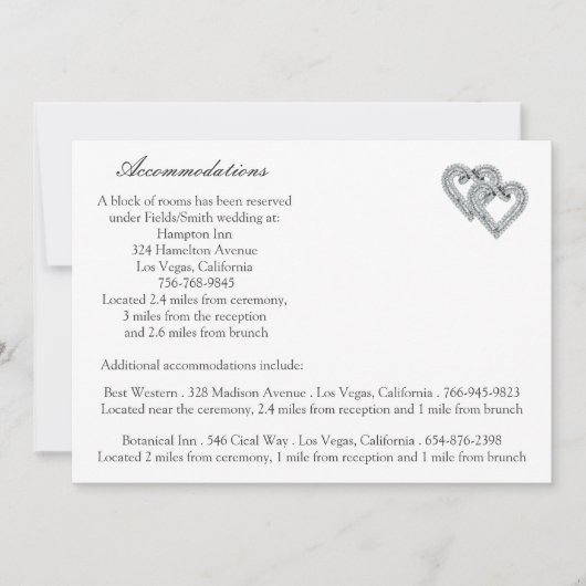 ハートホワ結婚イトのエンクロージャカード 招待状 (正面)