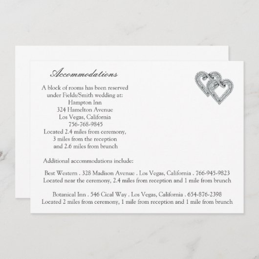 ハートホワ結婚イトのエンクロージャカード 招待状 (正面/裏面)