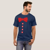 ハートボウタイサスペンダズバレンタインデー Tシャツ (正面フル)