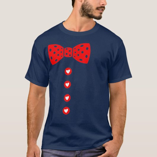 ハートボウタイサスペンダズバレンタインデー Tシャツ (正面)