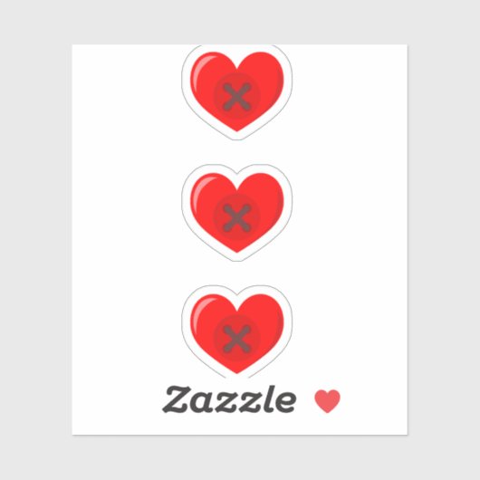 ハートボタンシール シール (シート)