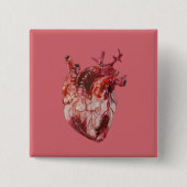 ハートボタン 缶バッジ (正面)