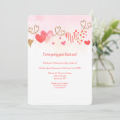 ハートボーダー バレンタイン 招待状 (スタンド正面)