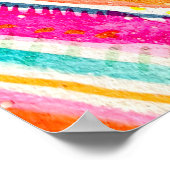 ハートボーホウォーターカラーアート ポスター (角)