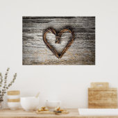 ハートポスター/キャンバス印刷 ポスター (キッチン)