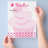 ハートポップ・アートのカップケーキ チラシ (手)