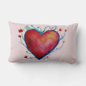 ハートポリエステル装飾用クッション、腰枕 ランバークッション (裏面)