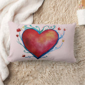 ハートポリエステル装飾用クッション、腰枕 ランバークッション (ブランケット)