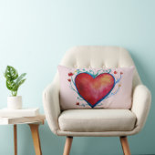 ハートポリエステル装飾用クッション、腰枕 ランバークッション (椅子)