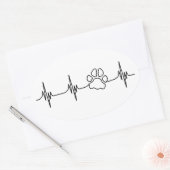 ハートポービート 楕円形シール (封筒)