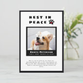 ハートポープリントレストインピースペットロス写真 案内状 (スタンド正面)