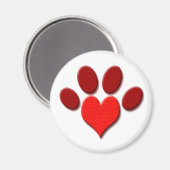 ハートポープリント標準、2 1/4インチラウンドマグネット マグネット (正面/裏面)