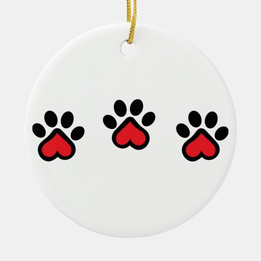 ハートポープリント セラミックオーナメント (正面)