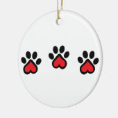 ハートポープリント セラミックオーナメント (左)