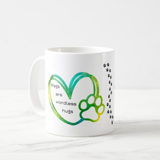 ハートポーマグ – 夏ペットギフト コーヒーマグカップ (正面左)