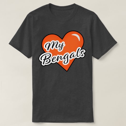ハートマイシンシナティベンガル Tシャツ (デザイン正面)