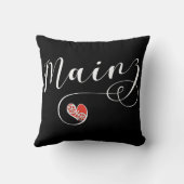 ハートマインツ国旗、私はマインツ、メーンツを愛する クッション (裏面)