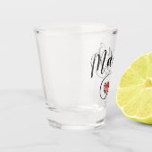 ハートマインツ国旗、私はマインツ、メーンツを愛する ショットグラス (左)