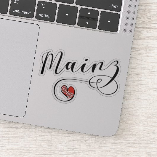 ハートマインツ国旗、私はマインツ、メーンツを愛する シール (詳細)