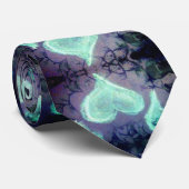 ハートマインドフルハートブルーネックタイ ネクタイ (ロール)