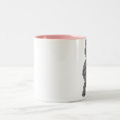 ハートマグカップ付き猫 ツートーンマグカップ (中央)