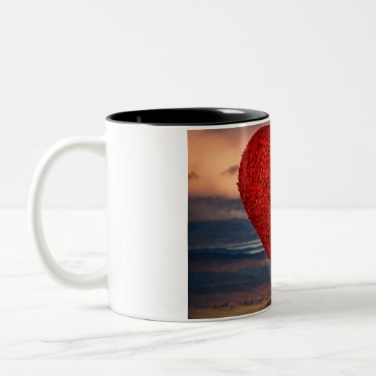 ハートマグカップ ツートーンマグカップ (左)