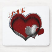 ハートマジックホワイトマウスパッド マウスパッド (正面)